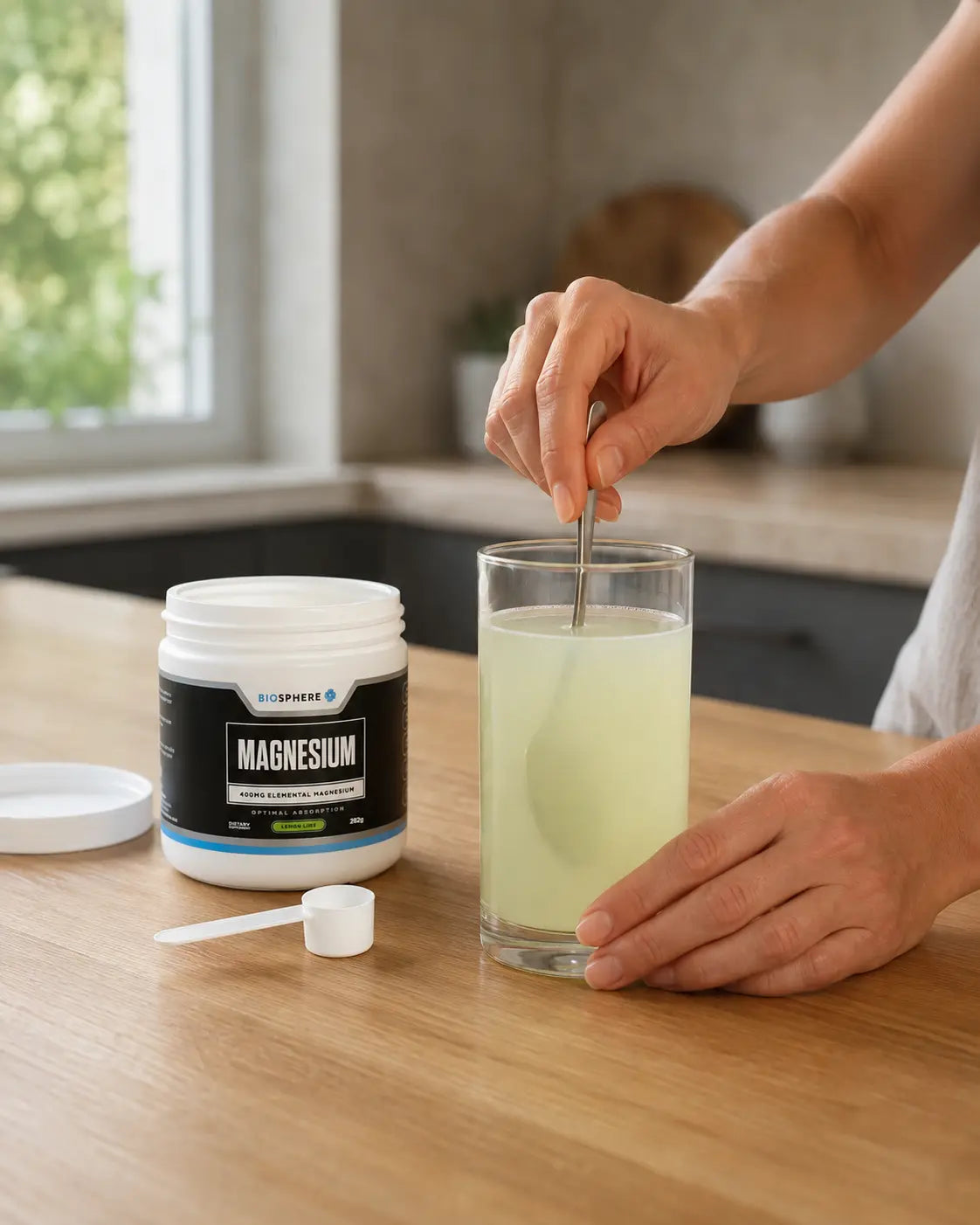 Powders mixed into glasses