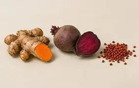 Turmeric, beetroot and carrot