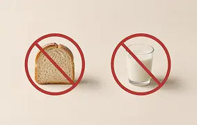 Gluten free and dairy free symbols
